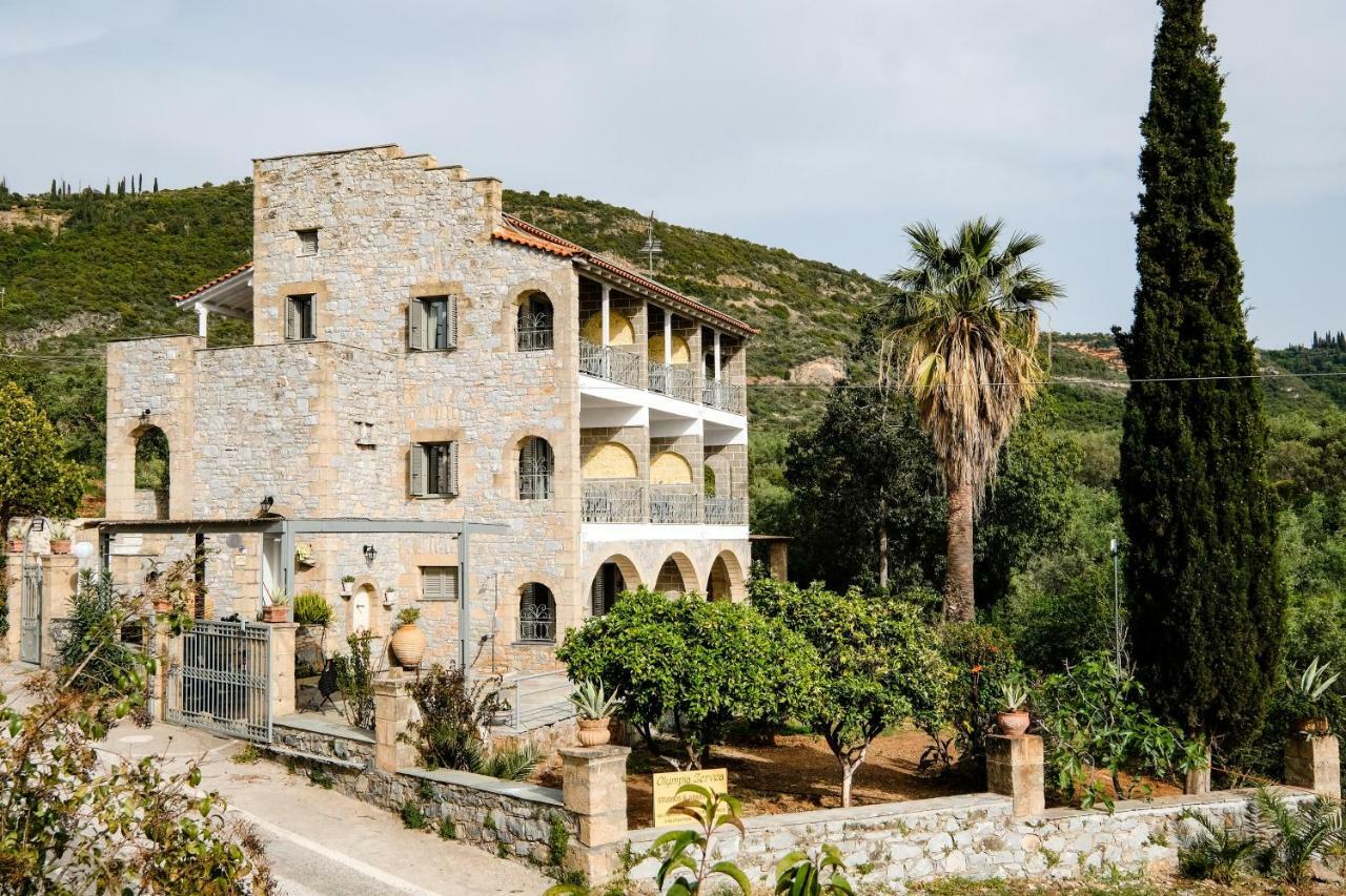 Olympia Zervea Studios With Pool - Apartment Kardhamili Luaran gambar